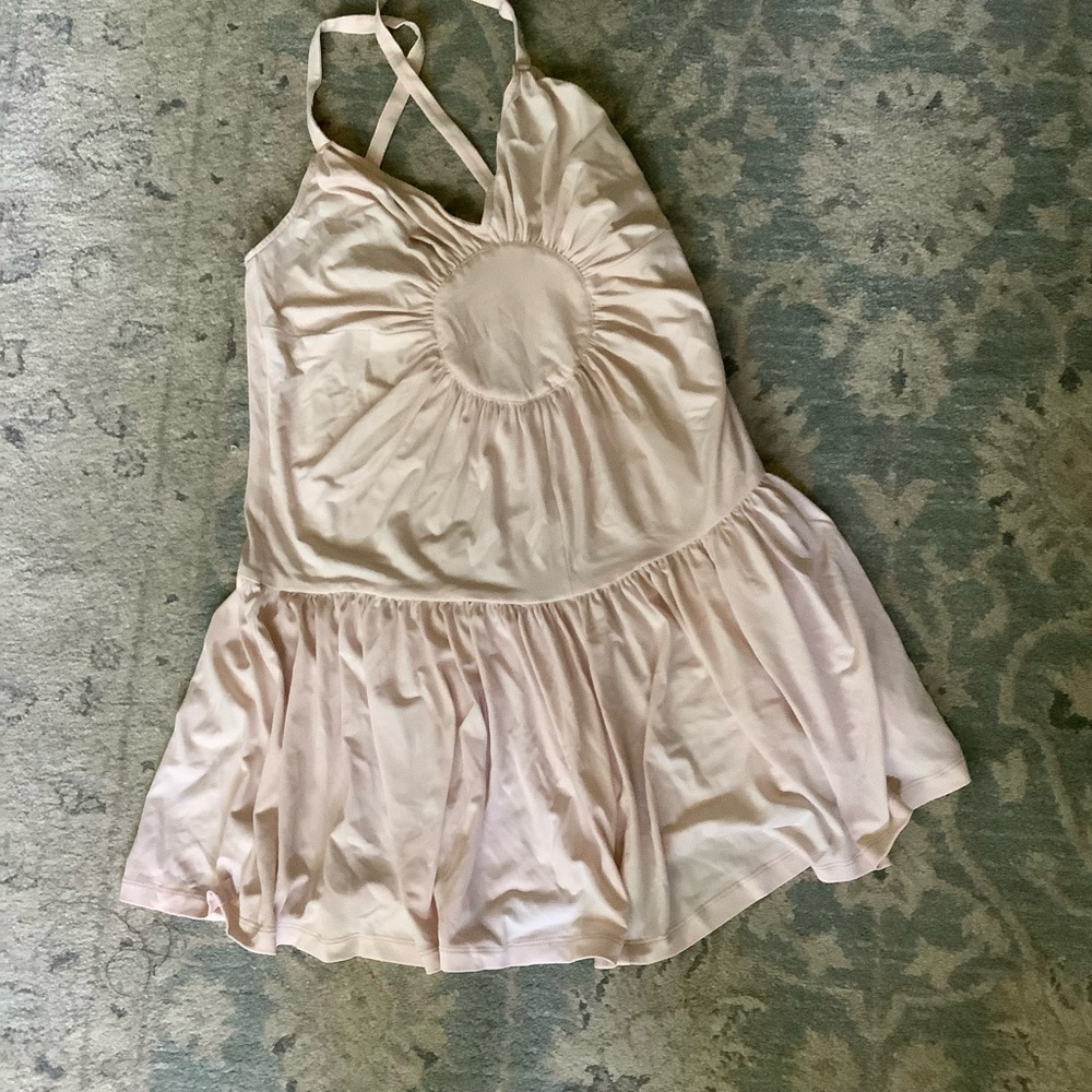 Light Blush Pink Halter Sundress